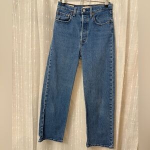 Levi’s Ribcage Straight Ankle Jeans 27 Medium Wash High Rise